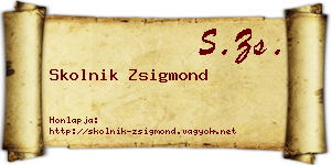 Skolnik Zsigmond névjegykártya