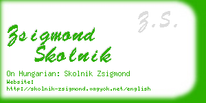 zsigmond skolnik business card